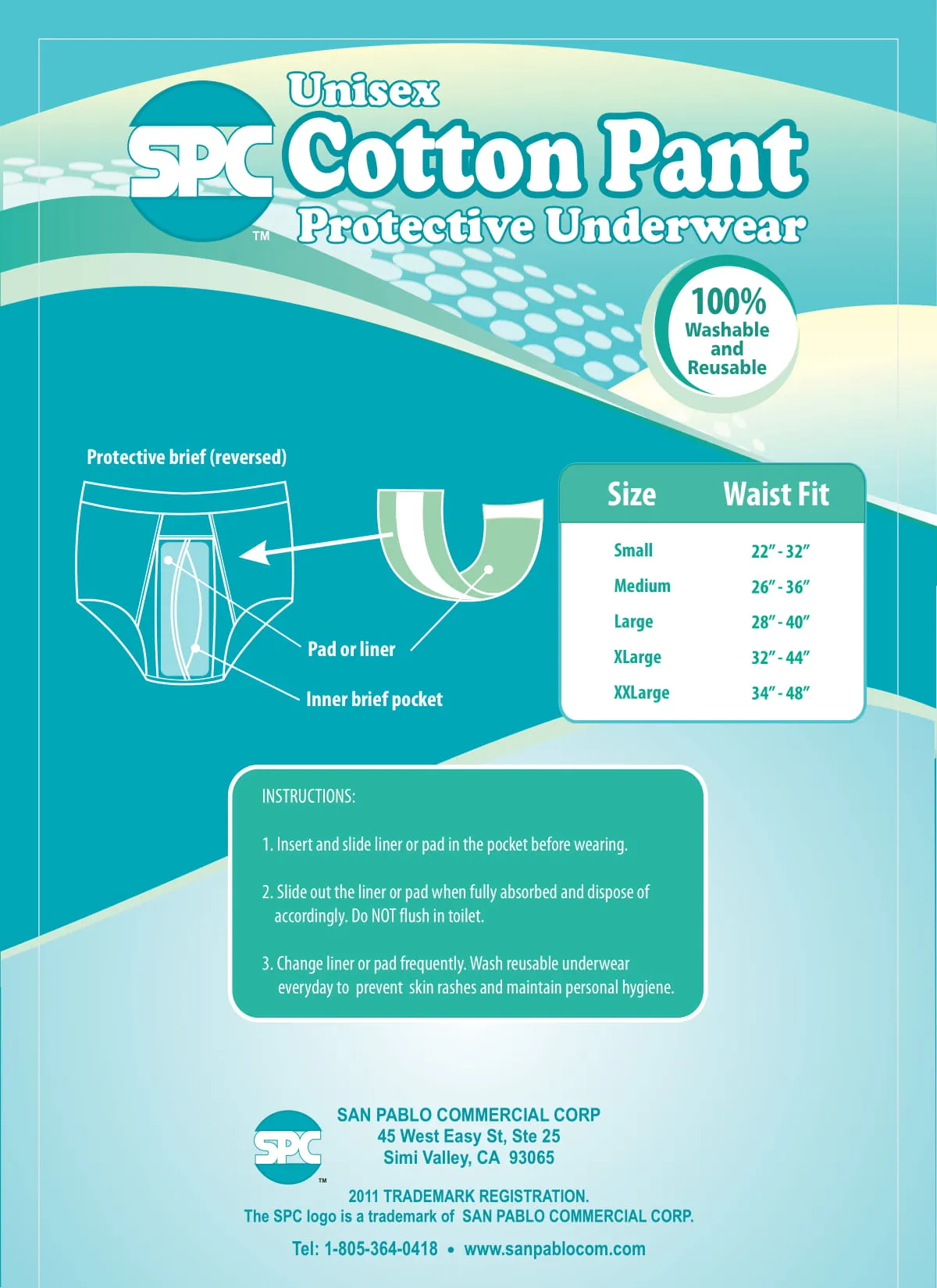 SPC Unisex Reusable Incontinence Underwear