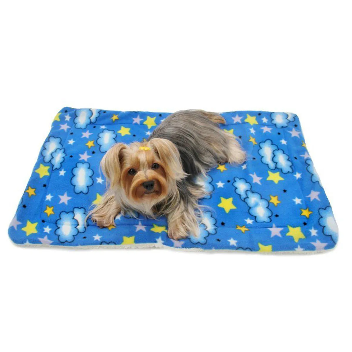 Stars And Clouds Fleece Dog Blanket