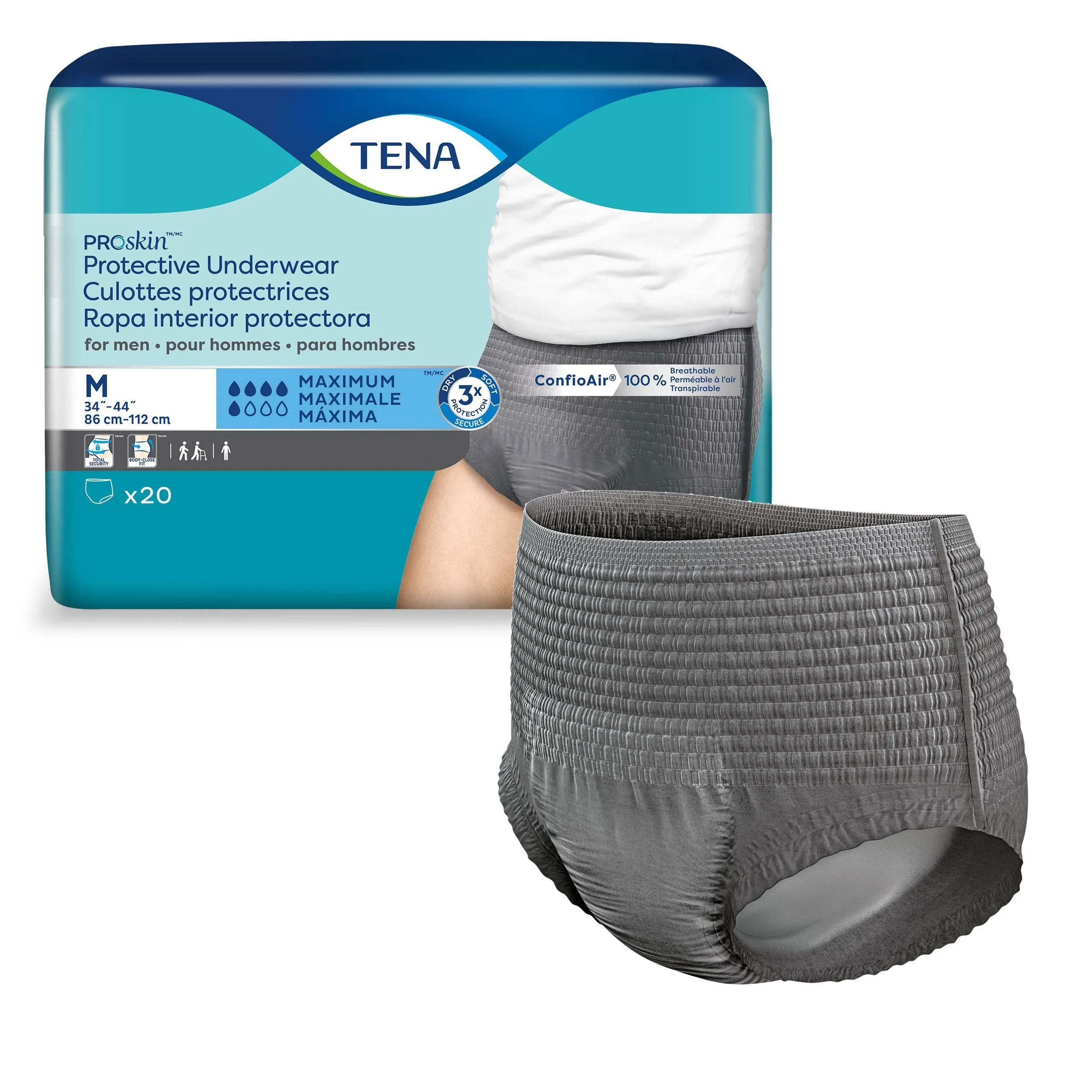 TENA Proskin Maximum Absorbency Underwear for Men