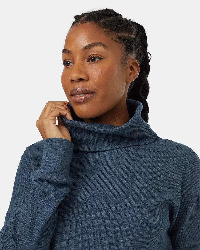 Tentree TreeWaffle Turtleneck LS - Women's