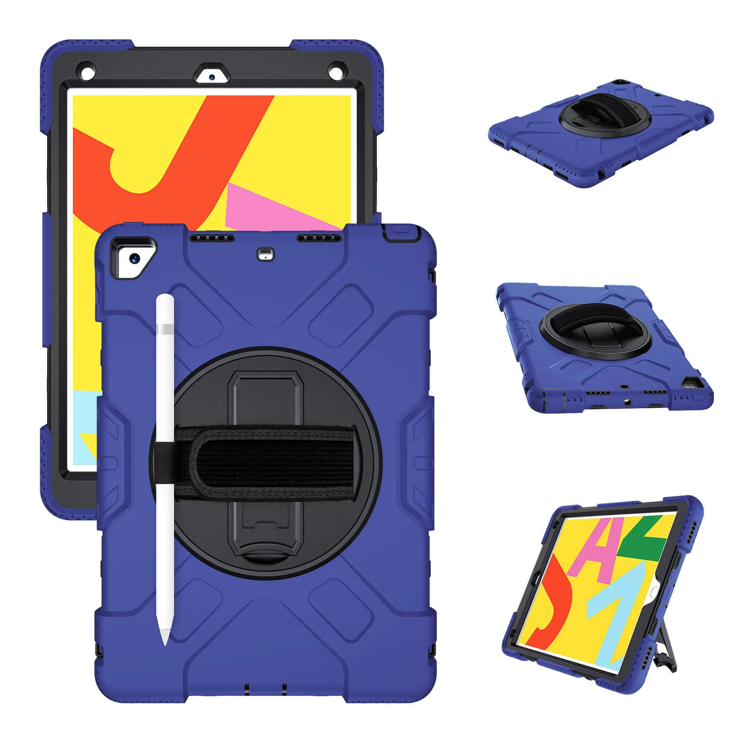 Tough On iPad 7 / 8 / 9th Gen 10.2" Case Rugged Protection Blue