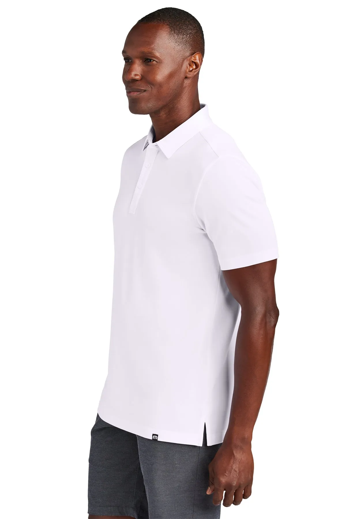 TravisMathew Cabana Solid Customized Polos, White