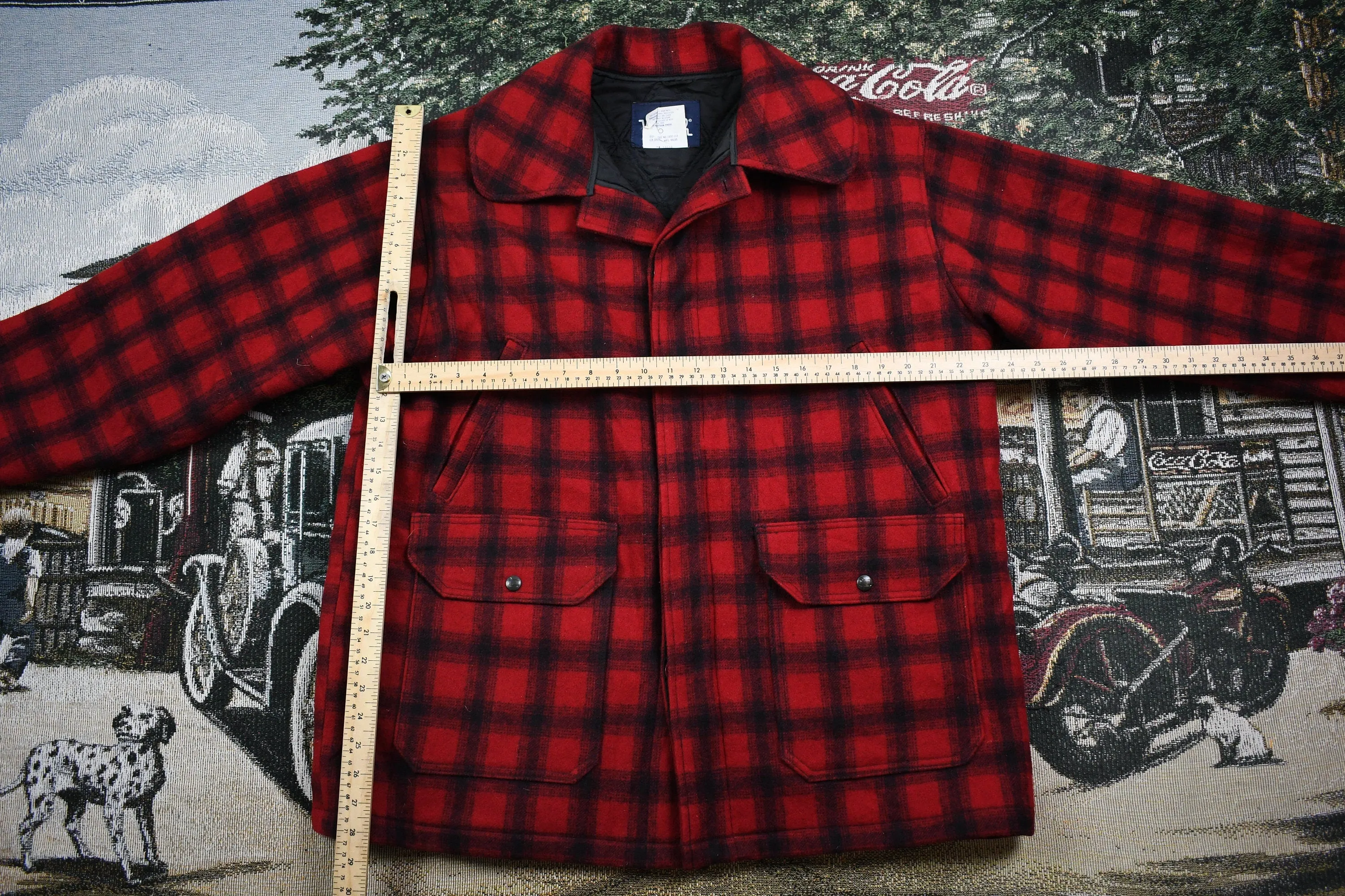 Vintage 1980s Woolrich Buffalo Plaid Hunting Jacket