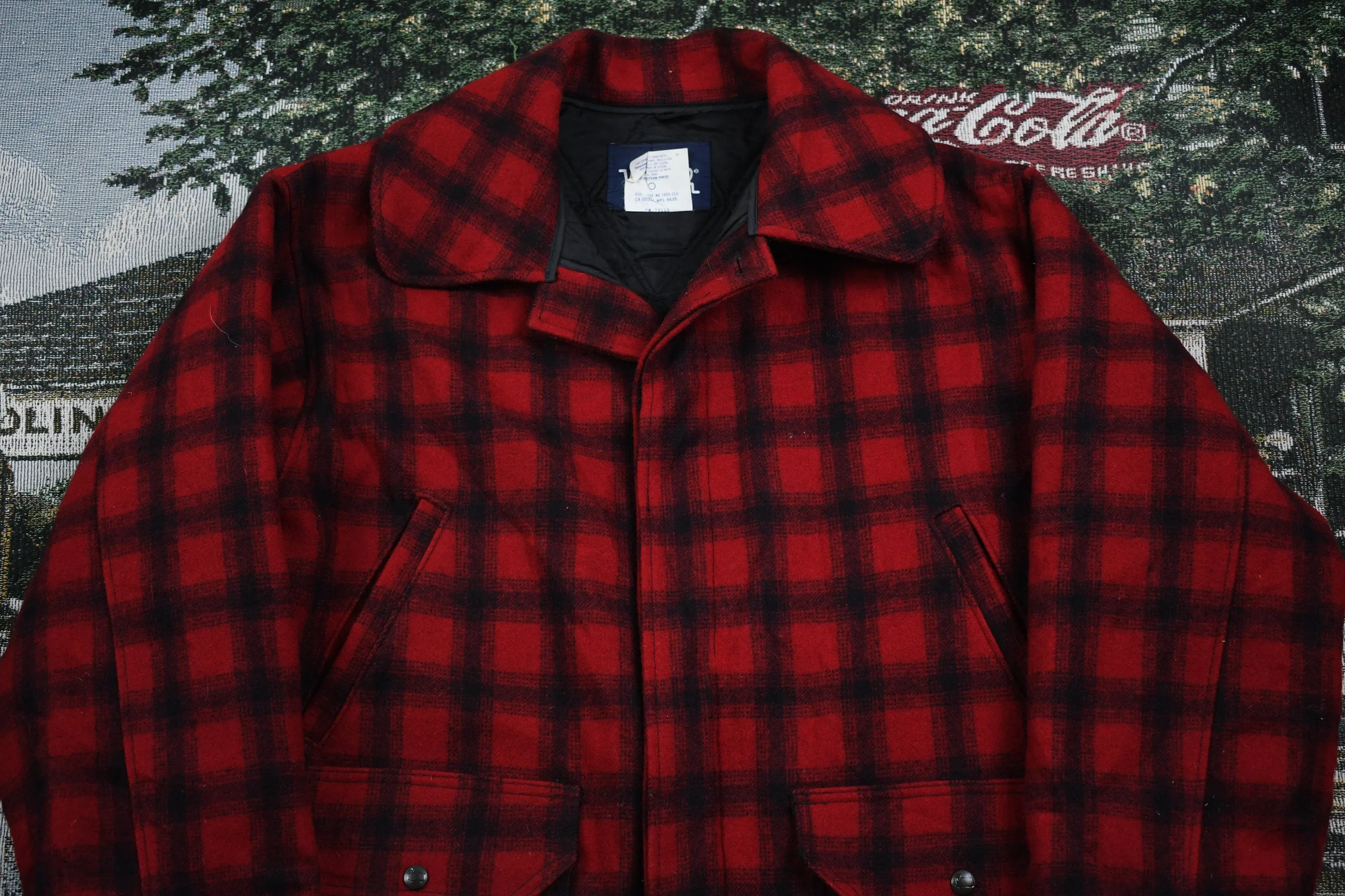 Vintage 1980s Woolrich Buffalo Plaid Hunting Jacket