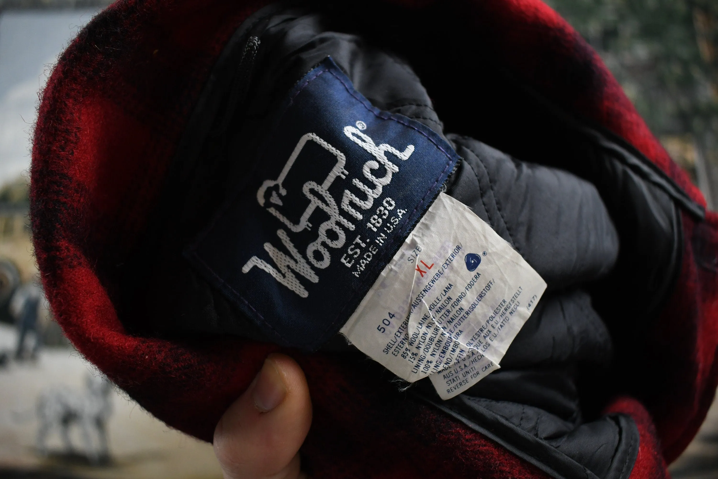 Vintage 1980s Woolrich Buffalo Plaid Hunting Jacket