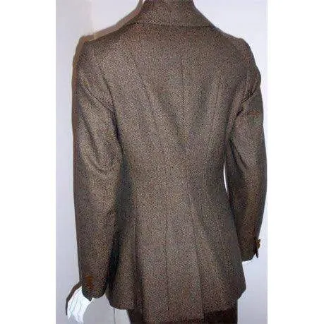 VIVIENNE WESTWOOD 2000's Brown Two-Piece Jacket and Pencil Skirt | Size S/M