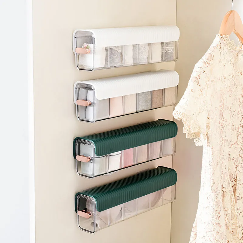 Wall-mounted transparent storage box