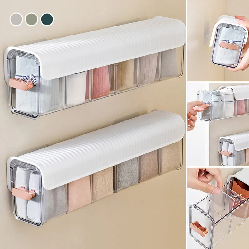 Wall-mounted transparent storage box