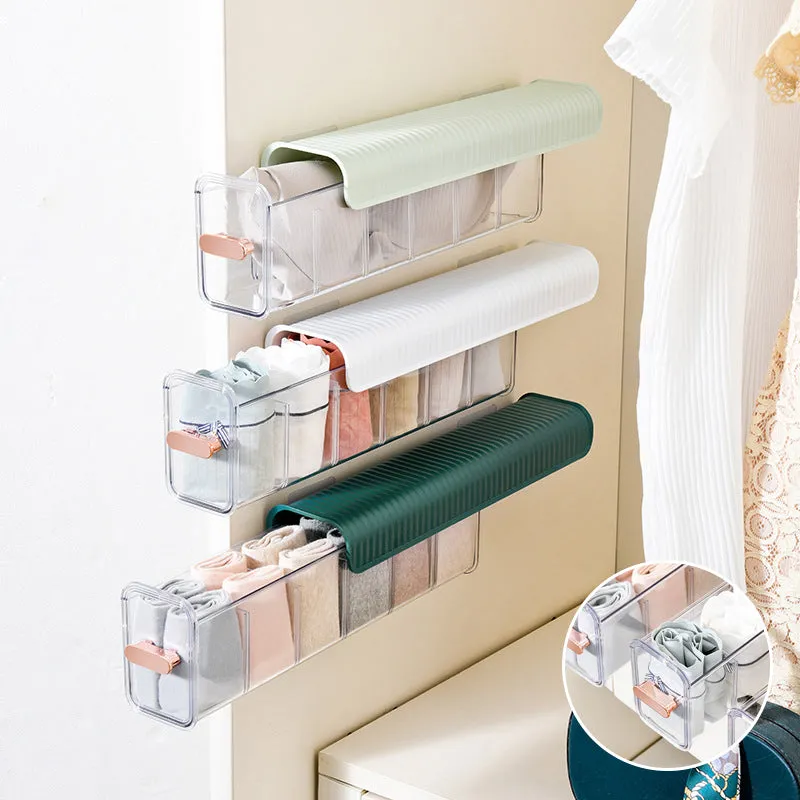 Wall-mounted transparent storage box