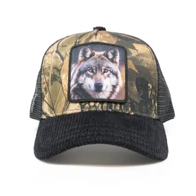 Wolf Jungle Trucker Hat (Black) - GS259