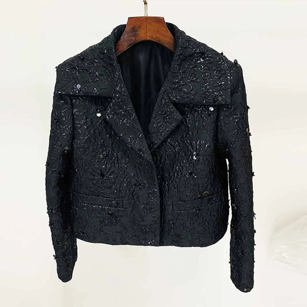 Women Luxury Hand Made 3D Flowers Embroidery Blazer / Dress