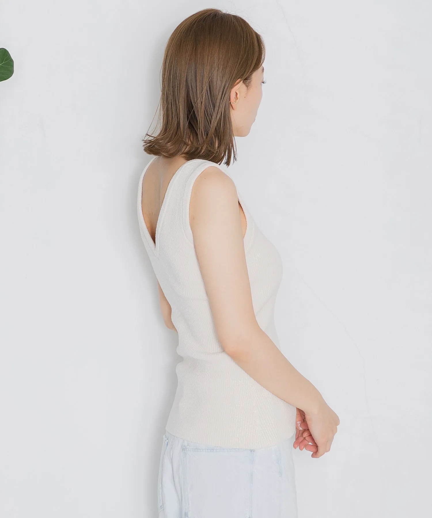 【WOMEN】nestwell PARAKEET - RIB KNIT CAMI TOP -