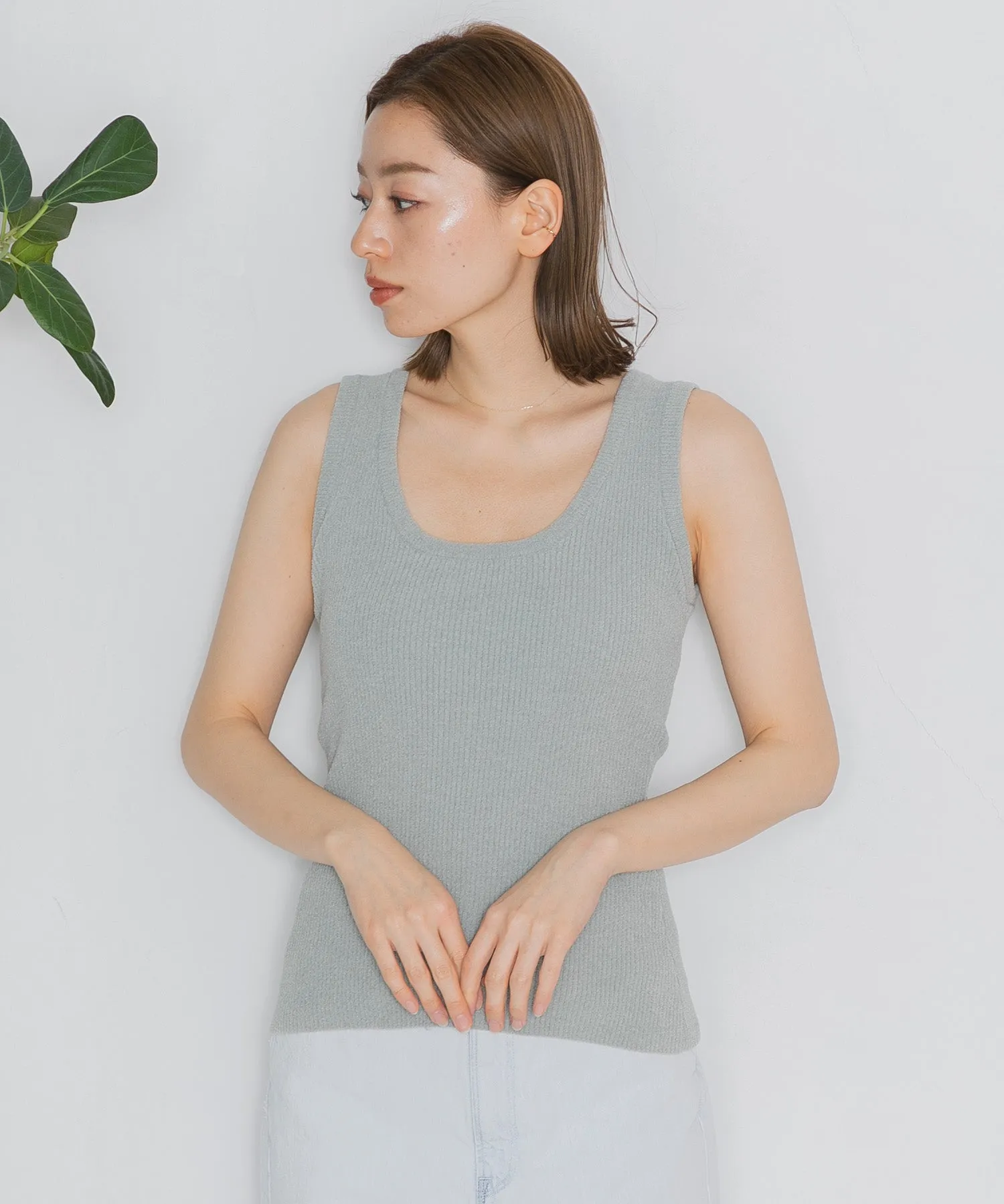 【WOMEN】nestwell PARAKEET - RIB KNIT CAMI TOP -