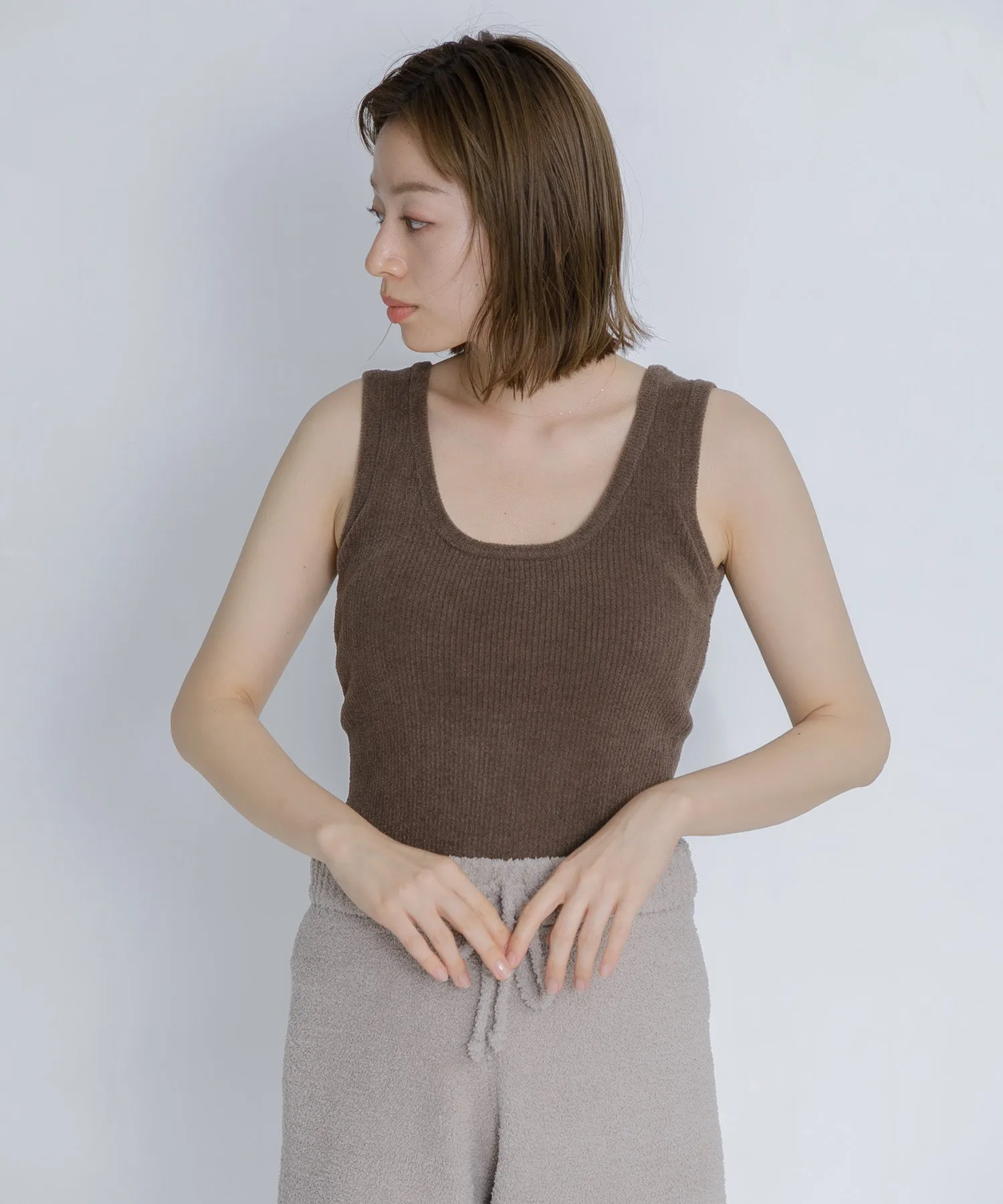 【WOMEN】nestwell PARAKEET - RIB KNIT CAMI TOP -