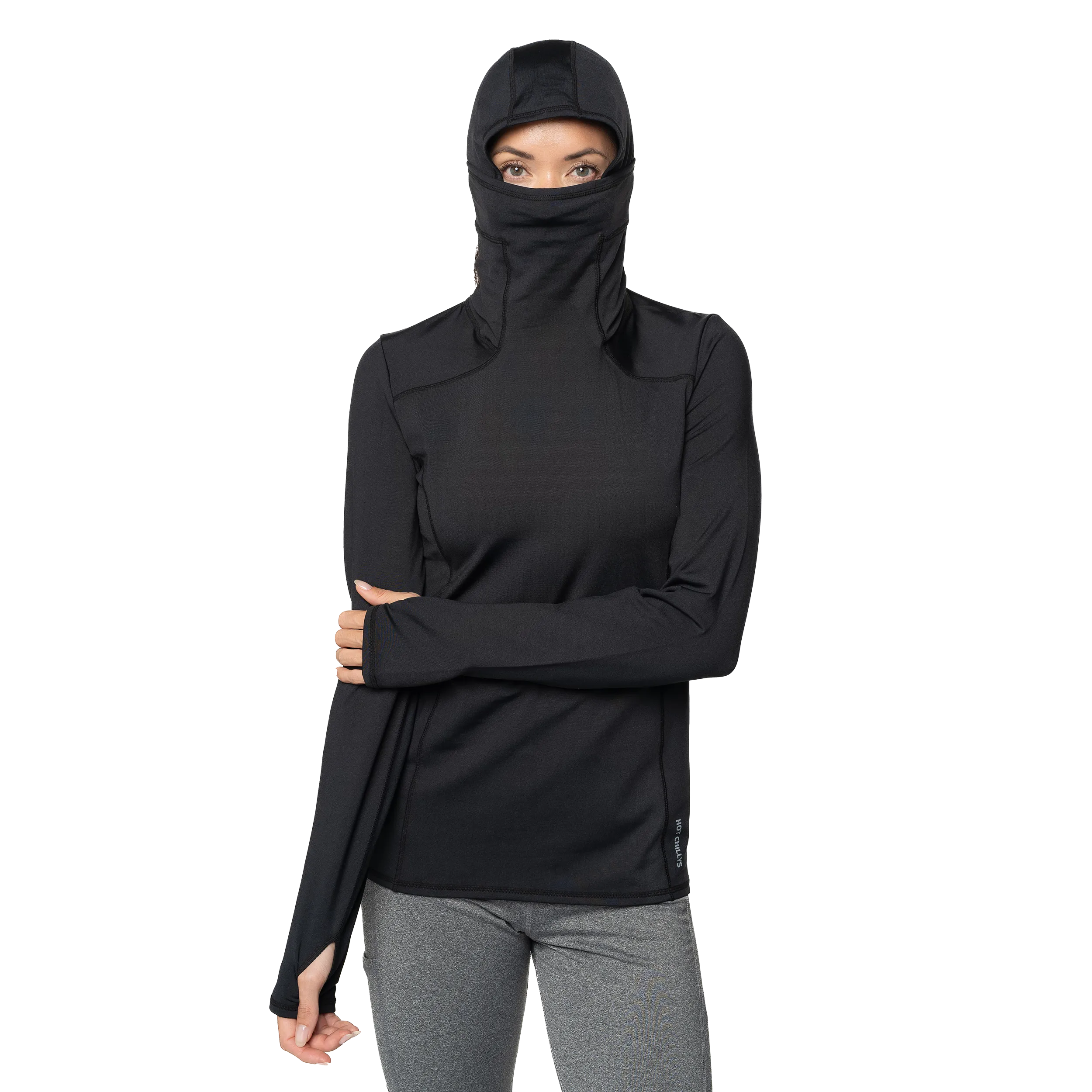 Women's Balaclava Hoodie - Black