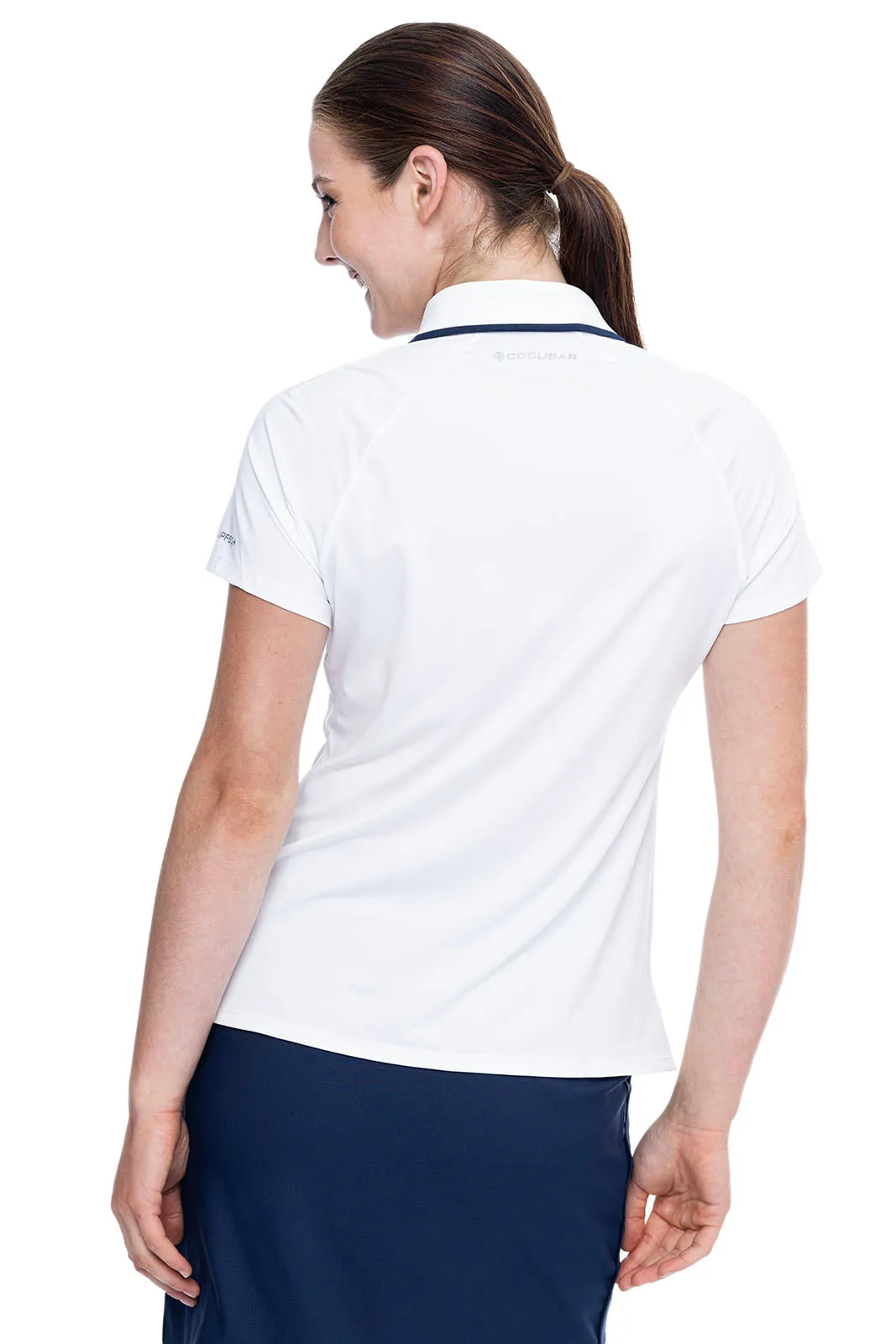 Women's Double Eagle Short Sleeve Golf Polo  |  White