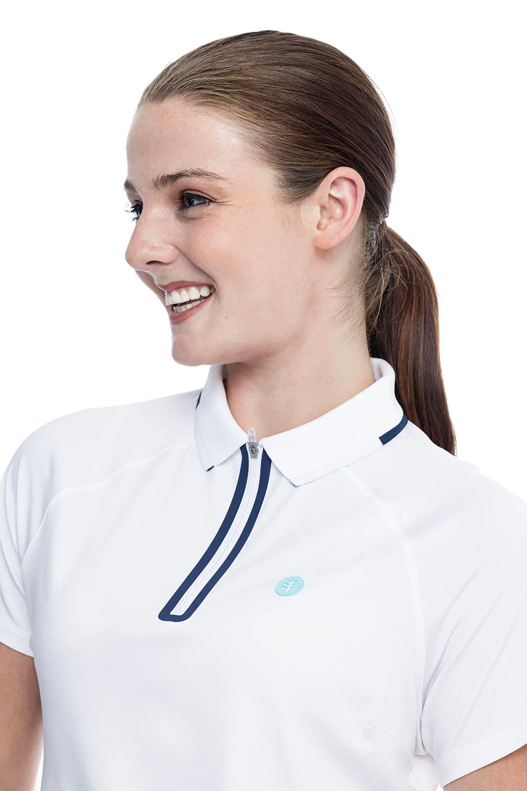 Women's Double Eagle Short Sleeve Golf Polo  |  White