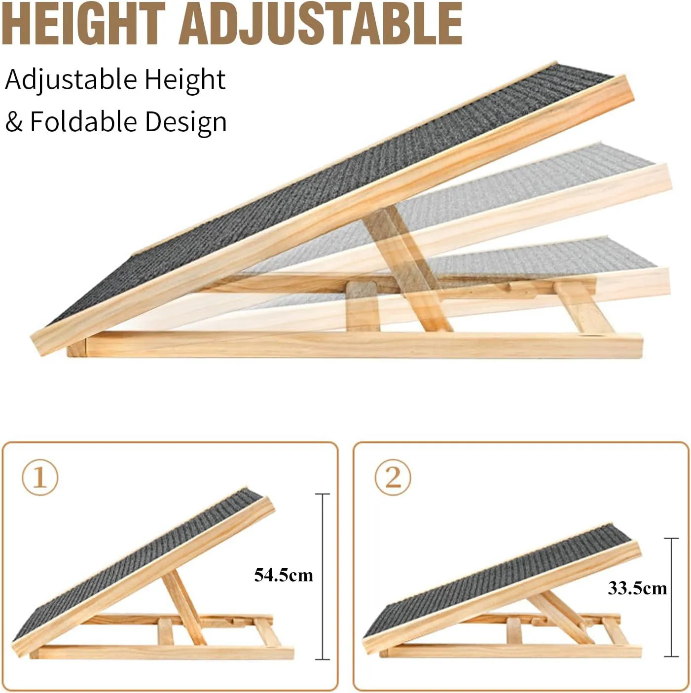 Wooden Adjustable Pet Ramp