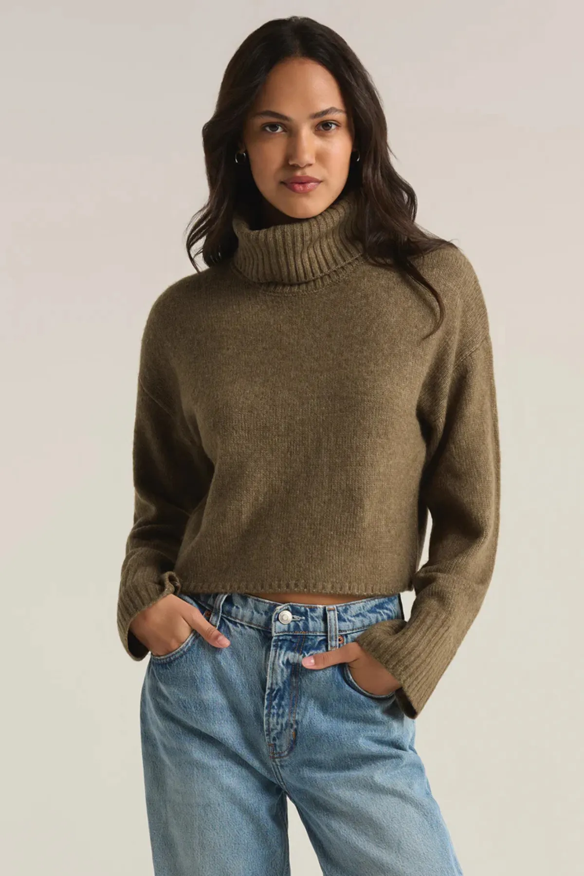 Z SUPPLY - URSA TURTLENECK SWEATER MARTINI